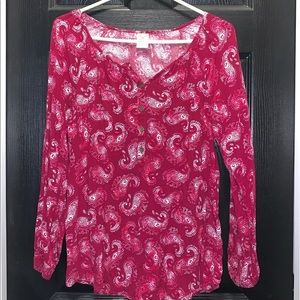 Faded Glory Paisley Top
